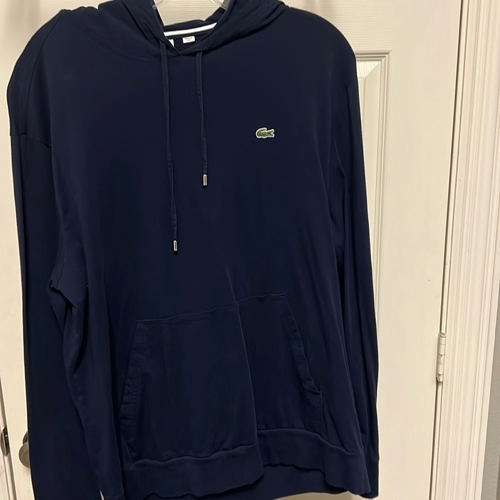 Lacoste Lightweight Men’s Hoodie. XXL, Navy